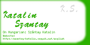katalin szantay business card