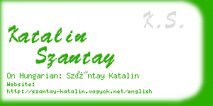 katalin szantay business card